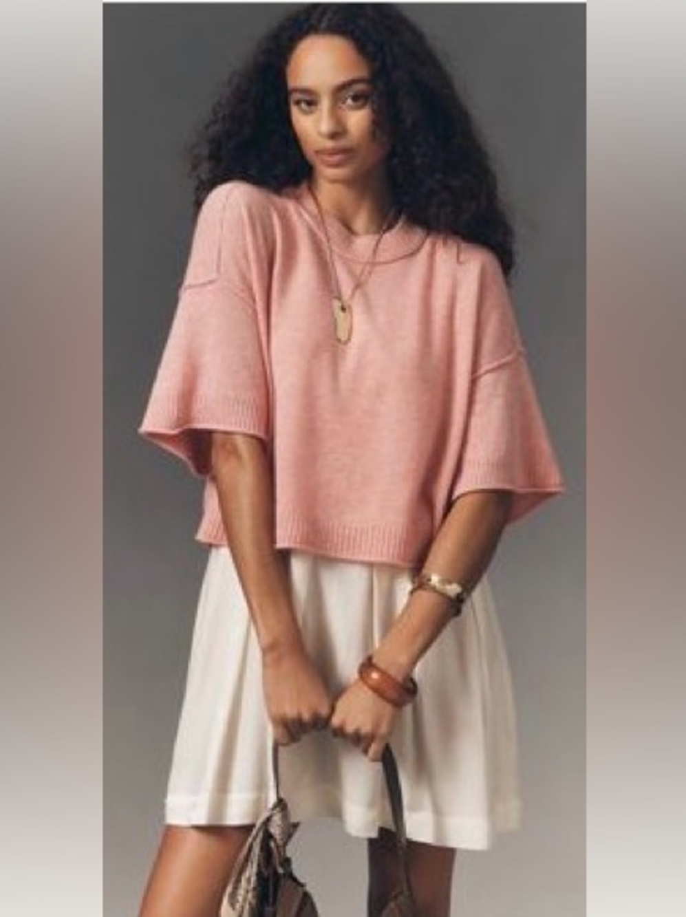 NWT Anthropologie Goldie Wool Cashmere Twofer Mini Dress